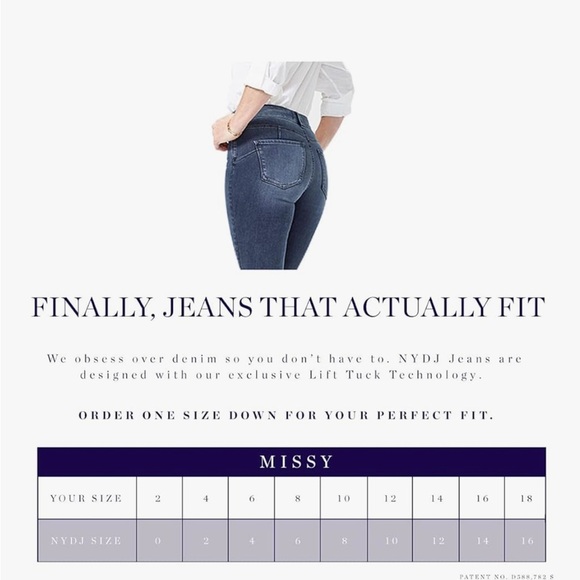 NYDJ Sheri Slim Lift Tuck Women’s Size 8 in Black - Picture 6 of 7